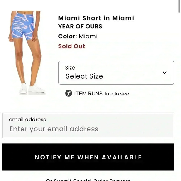 YEAR OF OURS MIAMI SHORT NWOT SIZE XS - Picture 4 of 4
